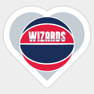 Heart Shaped Washington Wizards Basketball Sticker